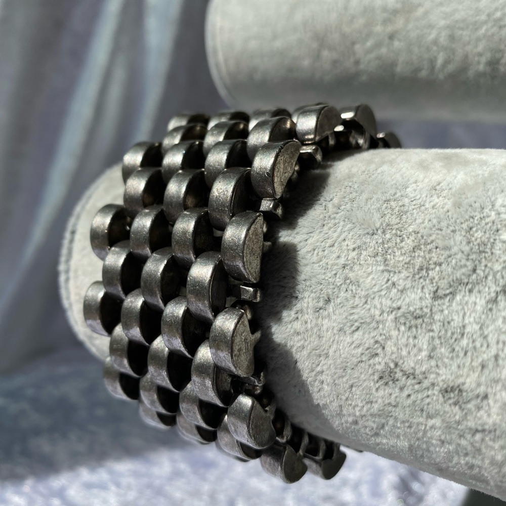 Avant Garde Paris Chunky Wide Linked Stretchy Sil… - image 3